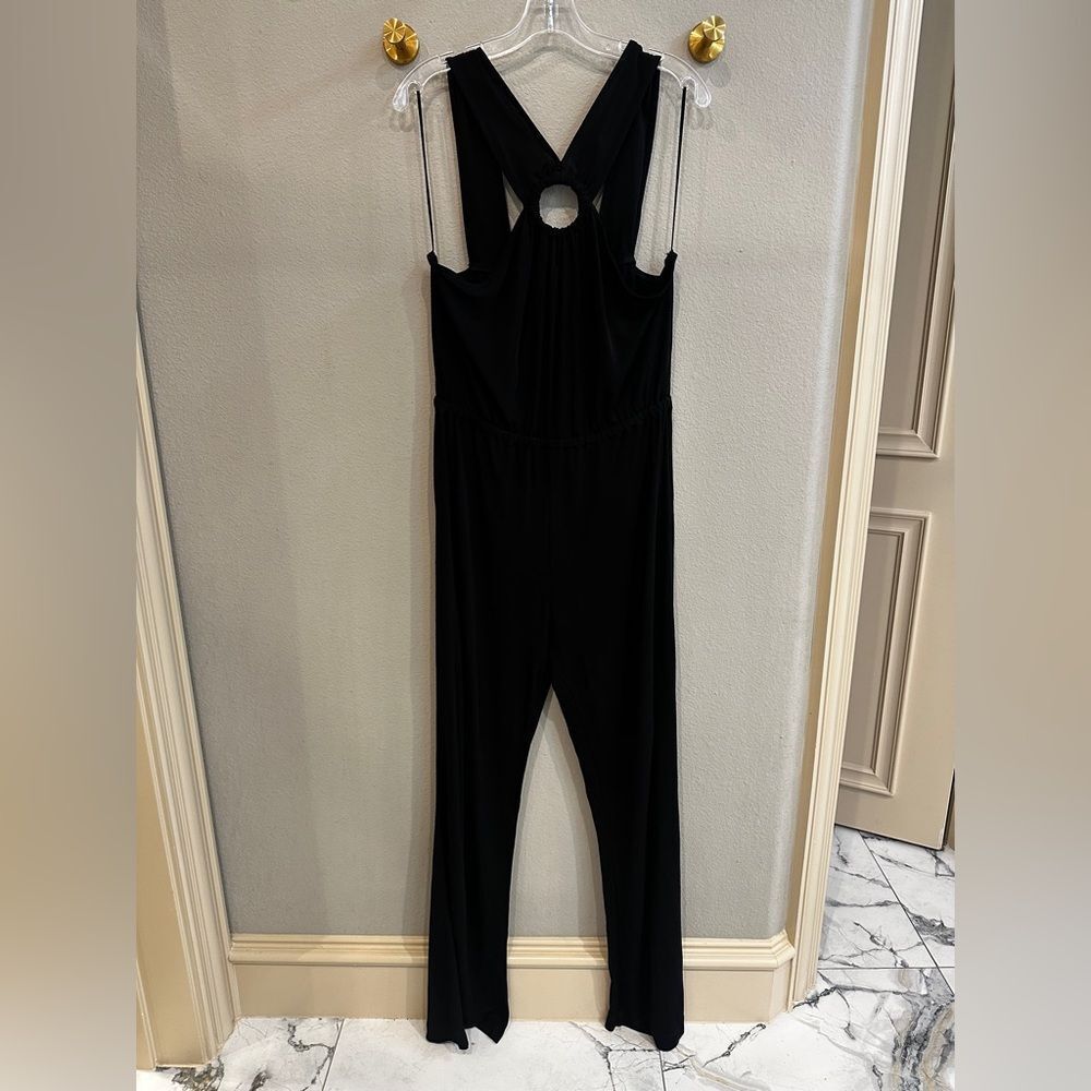 & Other Stories | L | black ring detail wide leg jumpsuit in black tank jumpsuit - Picture 9 of 12